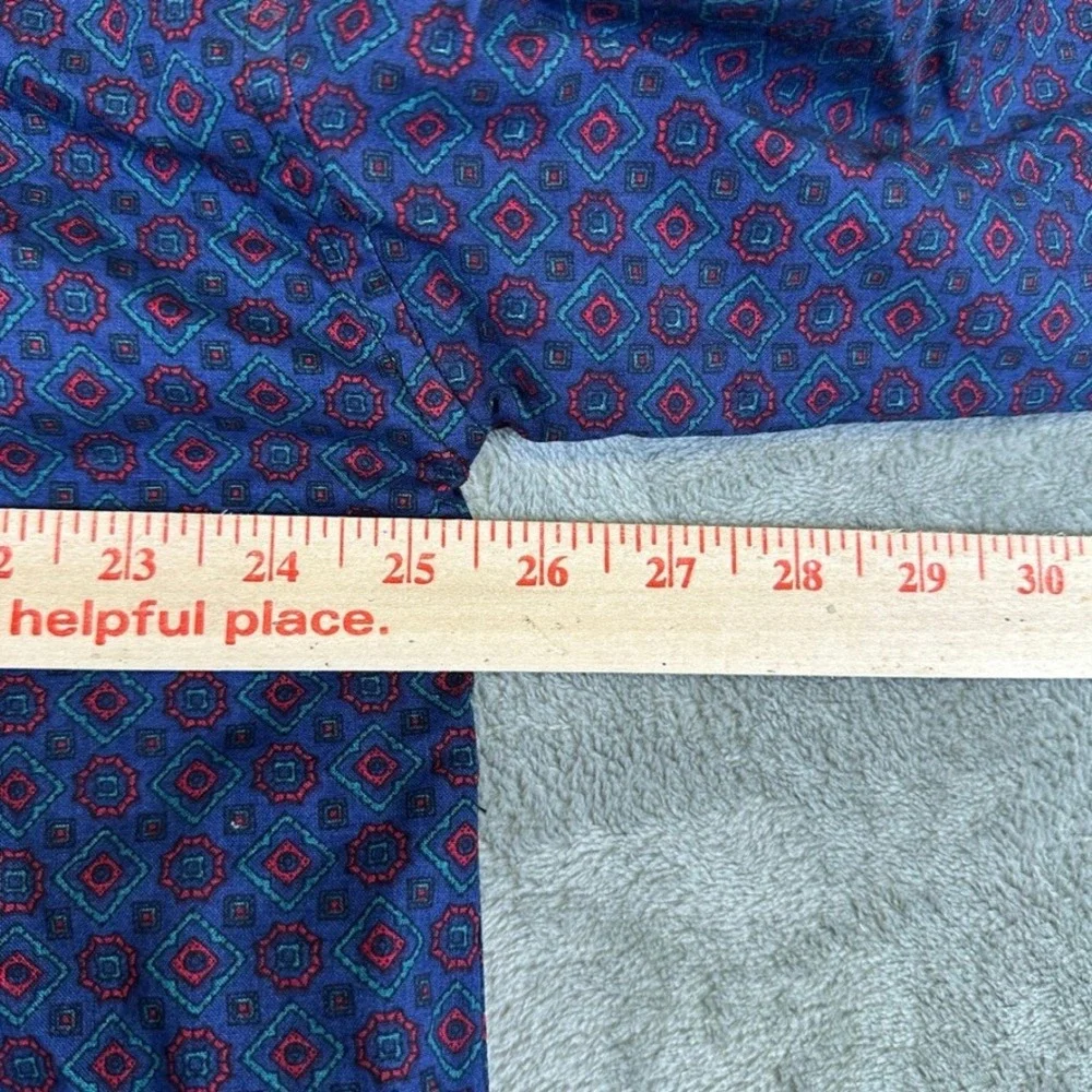 Christian Dior Monsieur Vintage Cotton Robe Blue Geometric Medallion One Size